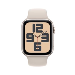 שעון חכם Apple Watch SE (2023) GPS 44mm Starlight Aluminium Case with Starlight Sport Band - S/M - צבע אור כוכבים שנה אחריות ע