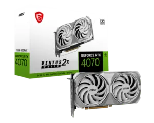 כרטיס מסך לבן MSI GeForce RTX 4070 VENTUS 2X WHITE 12G OC