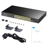 מתג CUDY GS1028PS2 - לא מנוהל 24 פורטים + 2 פורטים SFP