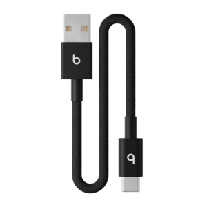 כבל ומתאם Beats Beats USB-A to USB-C Woven Short Cable (20 cm) - Bolt Black | MEQL4ZM/A