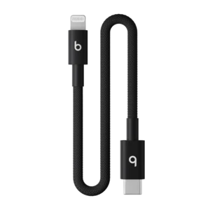 כבל ומתאם Beats Beats USB-C to Lightning Woven Short Cable (20 cm) - Bolt Black | MEQM4ZM/A