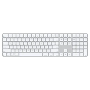 Magic Keyboard with Touch ID and Numeric Keypad for Mac models with Apple silicon - Hebrew - White Keys – MXK73HB/A