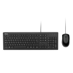 ASUS U2000 Keyboard+Mouse Set/Wired Set/Cables Length 1.5M/1000dpi/Copilot/Black/ – 90-XB1000KM002C0