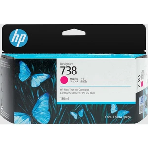 מילוי דיו מגנטה HP 738 130ml לפלוטר 498N6A T-850