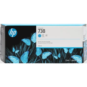 מילוי דיו ציאן HP 738 300ml לפלוטר 676M6A T-850
