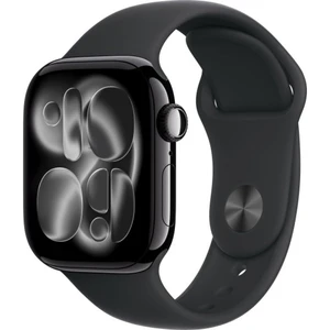 שעון חכם Apple Watch Series 11 GPS 42 מ״מ – Jet Black, אלומיניום, Black Sport Band - M/L | MEQU4ZR/A