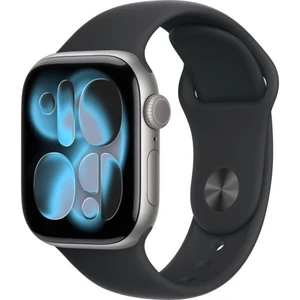 שעון חכם Apple Watch Series 11 GPS 42 מ״מ – Space Grey, אלומיניום, Black Sport Band - M/L | MEQX4ZR/A