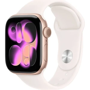 שעון חכם Apple Watch Series 11 GPS + Cellular 42 מ״מ – Rose Gold, אלומיניום, Light Blush Sport Band - S/M | MF8E4ZR/A