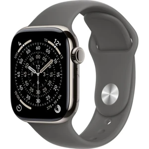 שעון חכם Apple Watch Series 11 GPS + Cellular 42 מ״מ – Natural, טיטניום, Stone Grey Sport Band - M/L | MF8N4ZR/A