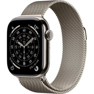 שעון חכם Apple Watch Series 11 GPS + Cellular 42 מ״מ – Natural, טיטניום, Natural Milanese Loop | MF8P4ZR/A