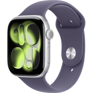 שעון חכם Apple Watch Series 11 GPS + Cellular 46 מ״מ – Silver, אלומיניום, Purple Fog Sport Band - M/L | MFCR4ZR/A