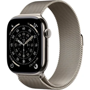שעון חכם Apple Watch Series 11 GPS + Cellular 46 מ״מ – Natural, טיטניום, Natural Milanese Loop - S/M | MFCY4ZR/A