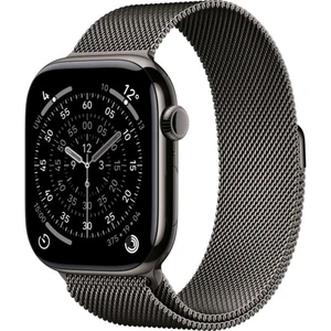 שעון חכם Apple Watch Series 11 GPS + Cellular 46 מ״מ – Slate, טיטניום, Slate Milanese Loop - S/M | MFD34ZR/A