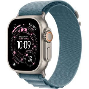 שעון חכם Apple Watch Ultra 3 GPS + Cellular 49 מ״מ – Natural, טיטניום, Light Blue Alpine Loop - Medium | MEWM4QI/A