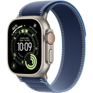 שעון חכם Apple Watch Ultra 3 GPS + Cellular 49 מ״מ – Natural, טיטניום, Blue/Bright Blue Trail Loop - M/L | MEWU4QI/A