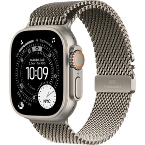 שעון חכם Apple Watch Ultra 3 GPS + Cellular 49 מ״מ – Natural, טיטניום, Natural Titanium Milanese Loop - Medium | MEWY4QI/A