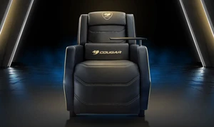 כורסאת גיימינג COUGAR RANGER-PRO – COUGAR RANGER Pro Black-Gold Gamimg sofa w/USB/small desk