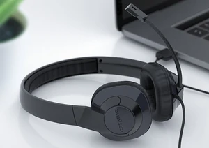 אוזניות Creative HS-720-V2 – Creative HS-720 V2 - USB Headset with Noise-cancelling Condenser Mic and Inline Remote with Mic Mute Button for Video Calls