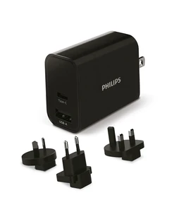 מטען נסיעות Philips DLP2621T/00 ‏30W עם USB-C PD ו-USB-A