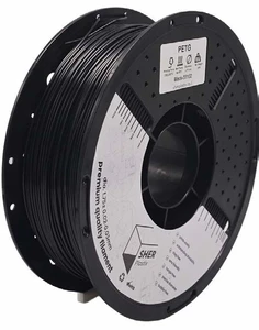 פילמנט SHER Plastix PETG – שחור | מארז מ־5 סלילים