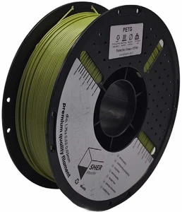 פילמנט SHER Plastix PETG – ירוק פיסטוק | מארז מ־5 סלילים