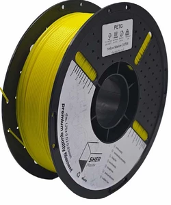פילמנט SHER Plastix PETG – צהוב מרקר | מארז מ־5 סלילים