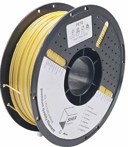 פילמנט SHER Plastix PETG – צהוב דיז׳ון | מארז מ־5 סלילים
