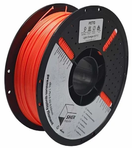פילמנט SHER Plastix PETG – כתום בהיר | מארז מ־5 סלילים