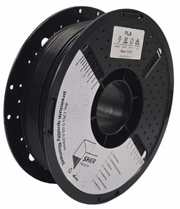 פילמנט SHER Plastix PLA – שחור | מארז מ־5 סלילים