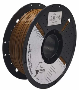 פילמנט SHER Plastix PLA – חום | מארז מ־5 סלילים