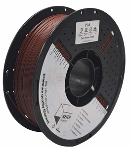 פילמנט SHER Plastix PLA – חום כהה | מארז מ־5 סלילים