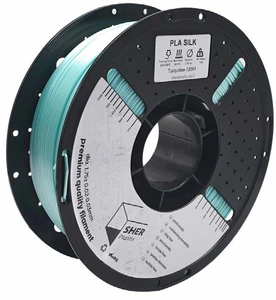 פילמנט SHER Plastix PLA SILK – טורקיז | מארז מ־5 סלילים