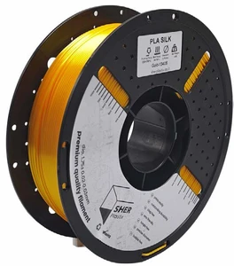 פילמנט SHER Plastix PLA SILK – זהב | מארז מ־5 סלילים