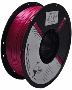 פילמנט SHER Plastix PLA SILK – אדום רוז | מארז מ־5 סלילים