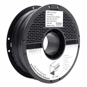 פילמנט SHER Plastix ABS – שחור | מארז מ־5 סלילים