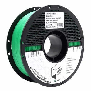 פילמנט SHER Plastix ABS – ירוק | מארז מ־5 סלילים